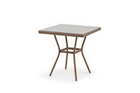 Ensemble de salle à manger d'extérieur moderne avec chaises en aluminium à cadre en maille textilène et table en verre Montblanc pour patio, balcon, loisirs