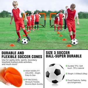 Buts de football pour enfants pour la cour, lot de 2, 4 x 3 pieds/6 x 4, but de football pour tout-petits, équipement <span class=keywords><strong>d</strong></span>'entraînement avec ballon de football - Product Image 5