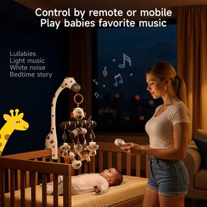 Tumama Kids - Juguete <span class=keywords><strong>de</strong></span> Luz Nocturna con Forma <span class=keywords><strong>de</strong></span> Cebra, Funciona con Pilas, Móvil Musical para Cuna con Peluche <span class=keywords><strong>de</strong></span> Búho, Juguetes Giratorios Colgantes - Product Image 3