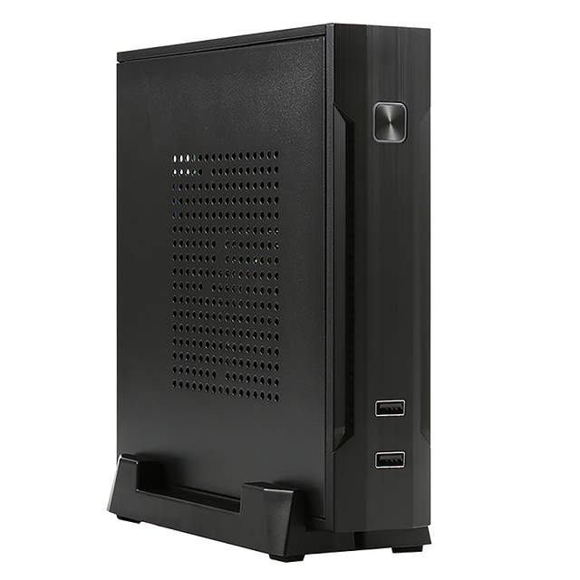 SKTC TX01 Acrylic Full Tower Mini-ITX Case Thin Silent Industrial Control Handheld PC Mini Half-Height Back-Mount