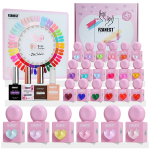 FZANEST Smalto Gel Senza Hema e TPO, Nuovi Prodotti per Unghie, 26 Colori, Catalogo Colori Gel, Adesivi per Unghie Natalizi - Product Image 1