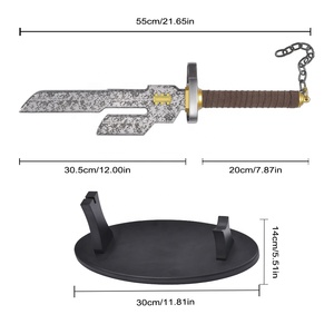Espada de 21.65 pulgadas de Anime Jujutsu Kaisen, réplica grabada del arma real de Toji Fushiguro, Lanza del Cielo Invertida, con soporte de madera - Product Image 2