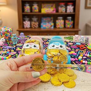 2026 Pot en plastique créatif en forme de voiture, <span class=keywords><strong>chocolat</strong></span> solide en forme de pièce <span class=keywords><strong>d</strong></span>'<span class=keywords><strong>or</strong></span>, bonbons amusants pour enfants, jouet, cadeau, souvenir de fête, vente en gros - Product Image 5