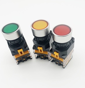 LAY50-22DX-11 LA38-11 22mm phẳng đầu đẩy nút chuyển đổi với nắp nhôm tạm thời máy bắt đầu đẩy nút chuyển đổi - Product Image 6