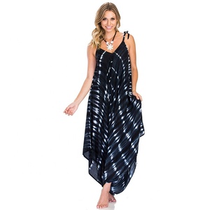 <span class=keywords><strong>Mono</strong></span> de talla libre para mujer, <span class=keywords><strong>vestido</strong></span> con tirantes finos Tye dye, pantalones bohemios, novedad - Product Image 2