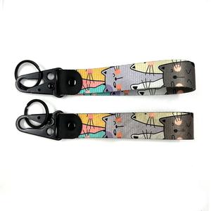 Porte-clés promotionnel en sangle à motif graffiti dessin animé bec d'aigle, cordon court, clip pour badge, pendentif USB, portable B-3238 - Product Image 4