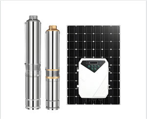3-inch 24V Stainless Steel High-Lift <b>Solar</b> Submersible Deep Well <b>Pump</b> Brushless MPPT Controller Commercial Buildings - Product Image 1