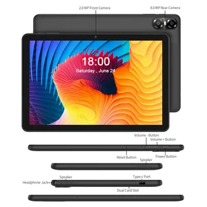 Factory supply 10.1inch Android Tablet PC A523 Octa Core 4G RAM+64G ROM camera 2MP + 8MP with WiFi 6 for working and education