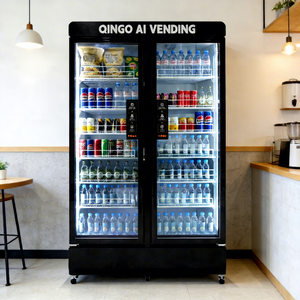 Qingo Food Vending Machine SDK Credit/QR/Coin Payment 7" Touchscreen Galvanized Steel ADA Compliant Business Vending Compressor - Product Image 1
