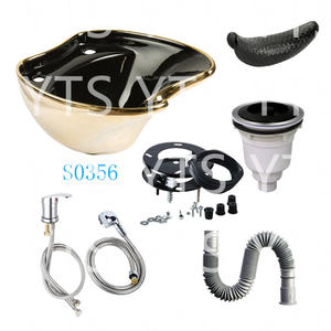 Kit d'évier de lavage de <span class=keywords><strong>cheveux</strong></span> de bassin en céramique de luxe portatif <span class=keywords><strong>pour</strong></span> le <span class=keywords><strong>lavabo</strong></span> de shampooing de <span class=keywords><strong>cheveux</strong></span> de salon et de chevet - Product Image 6