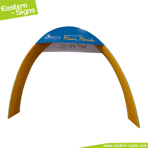ติดตั้งง่ายจอแสดงผล Market Arch ประตูทางเข้าผ้าความตึงเครียด 3 มิติ ประตูโบกปริซึมโค้ง 3 มิติ - Product Image 6