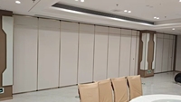 Modern Designed Sliding Partition Wall Aluminum Framed Glass MDF Office Furniture 85mm Thickness Sound Living Room Kitchen