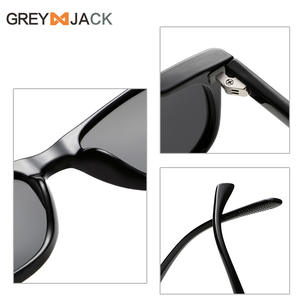 แว่นกันแดดโพลาไรซ์แบบยูนิเซ็กซ์กรอบพีซีสีดำเลนส์ทาค ยูวี 400 ป้องกันแสงยูวี 3 ระดับสำหรับการขับขี่และการใช้งานกลางแจ้ง - Product Image 3