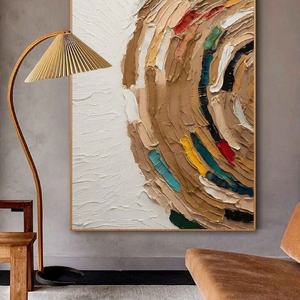 Grande toile d'art murale, décoration intérieure de luxe, peinture à l'huile épaisse, décoration abstraite 3D, peinture artisanale, décoration murale pour la maison - Product Image 3