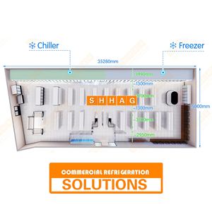 Chambre froide multi-étages à porte vitrée SHHAG, double température, refroidissement par air, <span class=keywords><strong>dégivrage</strong></span> <span class=keywords><strong>automatique</strong></span>, la plus vendue - Product Image 4