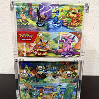 Étui de présentation en acrylique transparent magnétique résistant aux UV personnalisé fait à la main par Yageli, mini boîte en étain Pokemoned, 8 boîtes en étain, étui de vente au détail avec couvercle