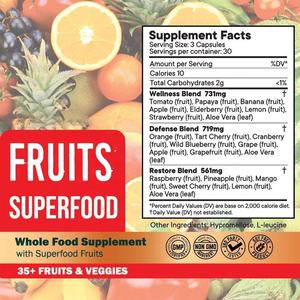 Oem Capsule Vitamine Voedingsvezels Fruit en Groente <span class=keywords><strong>Capsules</strong></span> Volledige Voedingssupplement Fruit en Groente Supplement - Product Image 5