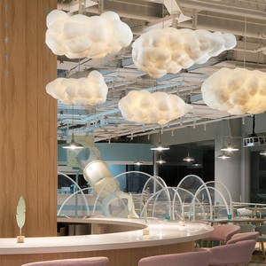<b>Ceiling</b> Hanging Lamp Cafe White Cloud Chandelier Lighting Led <b>bar</b> Hotel Home Decorative Pendant <b>Light</b> Kitchen Dining Room - Product Image 4
