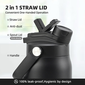 Custom Logo 32oz Stainless Steel Gym Sports Water Bottle <b>with</b> <b>Straw</b> Lid Vacuum Insulated Travel <b>Flask</b> Drinkware - Product Image 3