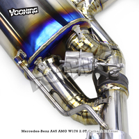 Système d'échappement en titane pour Mercedes-Benz A45 AMG W176 2.0T 2013-2019, silencieux à valve à vide, tuyaux droits