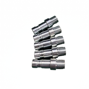 Pièces en acier au carbone tournées sur commande CNC |   Composants d'usinage CNC de précision, goujon en acier tourné avec pas de guidage et pas d'épaule - Product Image 6