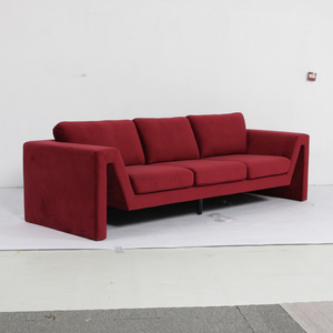 Sofá Seccional Modular Reclinable de Terciopelo Crema Moderno de Alta Gama Italiano, Tapizado, de 3 Plazas, para Eventos y Bodas - Product Image 5