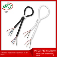Fil émaillé pour casque audio, diamètre extérieur 12 mm, modèle 8*0.08, double/quatre/huit conducteurs, gaine PVC quatre conducteurs 8*0.08, vente en gros