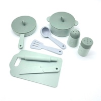 Ensemble de jeu de cuisine écologique en silicone de haute qualité pour enfants et tout-petits, jouets de cuisine pour faire semblant