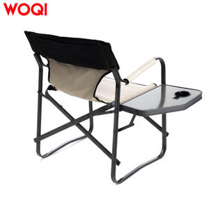 Chaise de Réalisateur Pliante Portable Woqi avec Cadre en Aluminium et Tissu Oxford, Chaise de Camping et de Jardin d'Extérieur avec Table Latérale, Charge Maximale 140 kg - Product Image 2