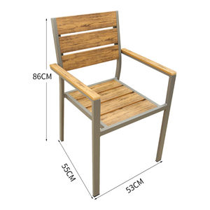 Yeni tasarım dış mekan yemek masası ve sandalye stokta 6 kişi arka bahçesinde veranda mobilya takımı üretici plastik ahşap - Product Image 6