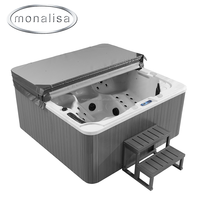 Promotion : Spa de plein air Monalisa pour cinq personnes avec hydromassage et massage par air, bain à remous, sauna extérieur et cabines EPS