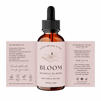 Étiquettes cosmétiques personnalisées, autocollants en vinyle BOPP imperméables, autocollants adhésifs pour l'emballage des flacons d'huiles essentielles, impression dorée