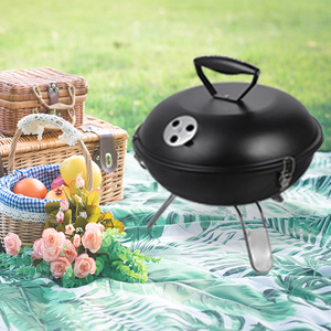 <strong>Best</strong> Sale Modern Outdoor Portable Multifunction Mini Steel Chrome Plated Round BBQ <strong>Grill</strong> Grate <strong>Tabletop</strong> Trolley Charcoal <strong>Grill</strong> - Product Image 6
