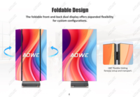 AOWE Seri Baru 4K8K Layar LED Indoor All-in-One Lipat dan Dapat Dipindahkan, Full Color HDR10+ Poster Iklan untuk Pusat Perbelanjaan