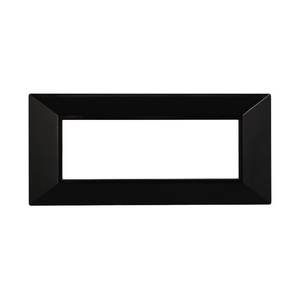 Placca Piramidale Serie Luna 6P Nera per Interruttori a Parete Compatibili con Bticino Axolute - Product Image 1