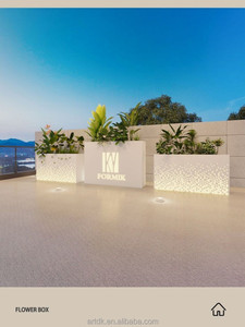 146 <span class=keywords><strong>Vasi</strong></span> per Fiori in Acciaio Inox su Misura con LED, Fioriere Decorative per Centri Commerciali e Aeroporti - Product Image 6
