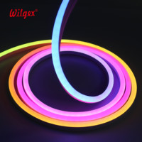 Bande lumineuse LED en silicone 10x15mm, pixels dynamiques adressables RGBIC, support en cuivre, fil d'or 99,99%, UL94V-0 5Y