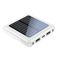 Produits Tendances 2025 Nouveautés Cadeau Personnalisé OEM Sortie 5V/2.1A Haute Capacité 5000mAh Mini Chargeur Solaire Portable Micro USB