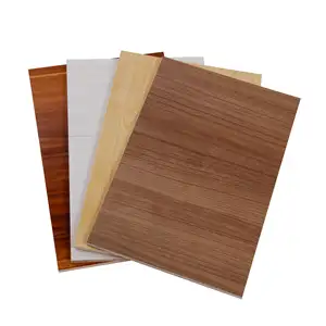 La mejor calidad de madera contrachapada laminada de melamina de 18mm, hoja de madera contrachapada marina de diferentes espesores para gabinetes de cocina