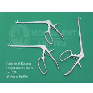 Ferris Smith Cup Rongeur 8 pouces, courbé à 45 degrés, en acier inoxydable, réutilisable, instrument neurochirurgical, équipement microchirurgical - Product Image 1