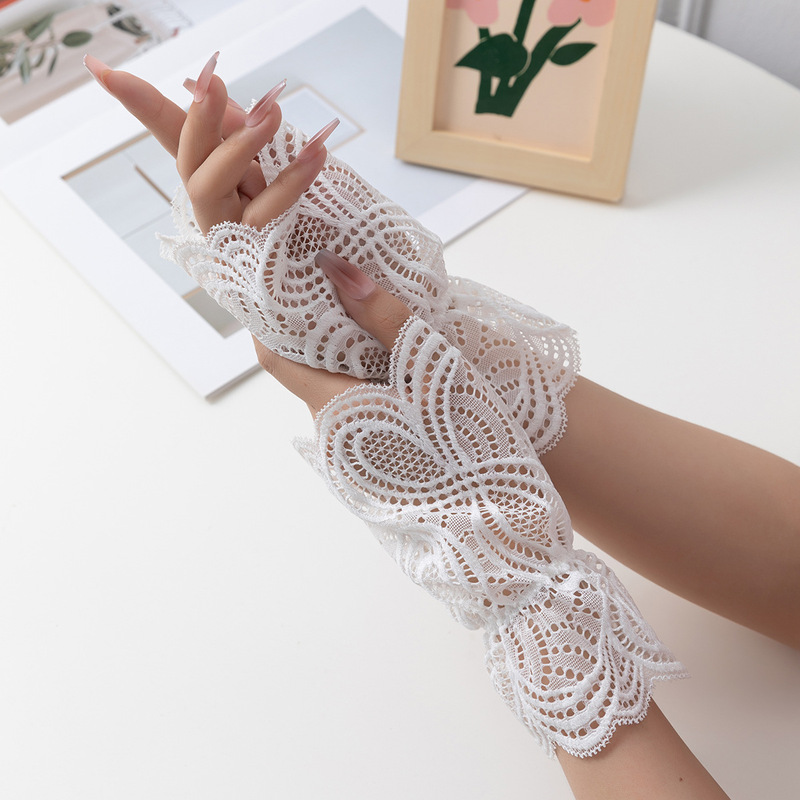 Wholesale Short Full Finger Fishnet Gloves