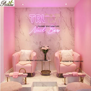 Stilvolle beliebte Nägel Schönheits salon einfache billige Baby rosa Lexor Pediküre Stuhl mit Wassers pray - Product Image 2