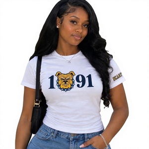 Camiseta Gráfica NCA&T 1891 Bulldog, Personalizada, Blanca, de Algodón, Manga Corta, Unisex, Ropa Casual de Moda Urbana Universitaria - Product Image 1