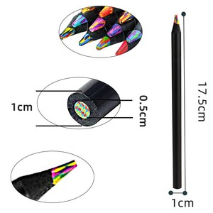 Personnalisable 12 couleurs Tube <span class=keywords><strong>noir</strong></span> Mini crayons de <span class=keywords><strong>couleur</strong></span> en bois <span class=keywords><strong>noir</strong></span> <span class=keywords><strong>papier</strong></span> - Product Image 5