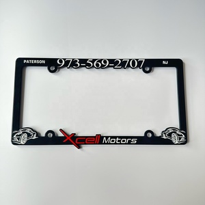 Marco <span class=keywords><strong>de</strong></span> Matrícula Personalizado <span class=keywords><strong>de</strong></span> Metal y Plástico ABS con Diseño en Relieve e Impresión UV, Logotipo en Relieve, Venta al Por Mayor - Product Image 3