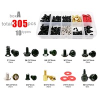 305/780pcs Set Kit Sekrup Baut Perbaikan DIY untuk Komputer PC Case, Kipas Hard Disk Drive, Motherboard, Power Supply Server, HDD, PSU, PCI Mount