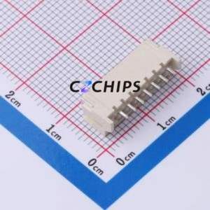 HDGC2001WR-S-7P Wire-to-Board Pin Header SMD,P=2mm,Horizontal Mount Connector 1x7P 2mm Horizontal Mount PH - Product Image 2