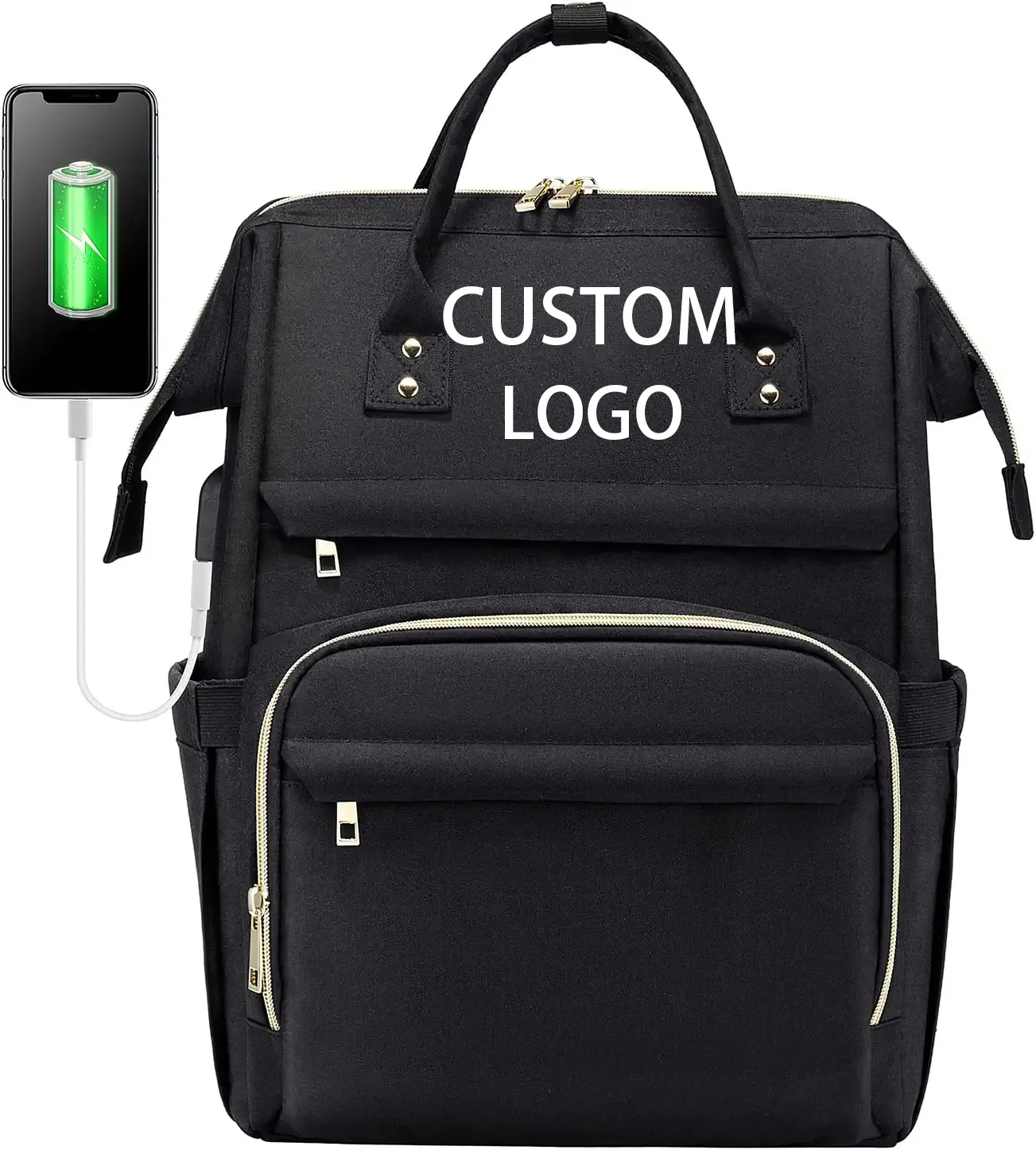 Latest Style Women's 15.6 Inch Fashion Travel Bags Usb Port Clear Handbags Laptop Backpacks Large Capacity Women's Backpacks
