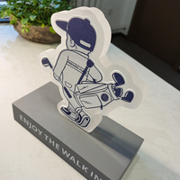 Présentoir de table en acrylique personnalisé EZD Table d'impression en blocs de marque Supports d'affiches avec logo 3D