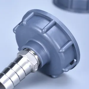 DN50 ibc água tanque plástico encaixes conector Válvula grosseira Rosca Acoplamento Adaptador S60 * 6 1 2 "3 4" 1 "camlock engate rápido